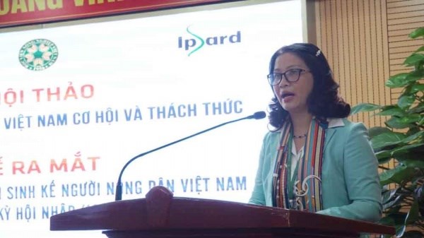 GS.TS.Nguyễn Thị Lan - Giám đốc Học viện Nông nghiệp Việt Nam phát biểu khai mạc hội thảo.