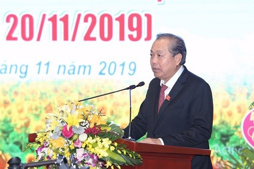 Phó Thủ tướng Trương Hòa Bình phát biểu tại buổi lễ - Ảnh: VGP/Lê Sơn