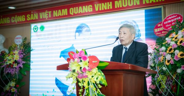 GS.TS.NGND. Nguyễn Quang Thạch – Nguyên Viện trưởng Viện Sinh học Nông nghiệp phát biểu tại buổi lễ