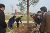 Cán bộ viên chức và sinh viên Học viện ra quân Tết trồng cây Xuân Đinh Dậu 2017