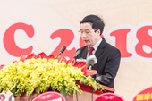 GS TS NGND Nguyễn Xuân Trạch vinh dự đại diện cho các nhà giáo của HVN phát biểu tại lễ khai giảng năm học 2018-2019