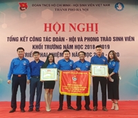 Đoàn Thanh niên – Hội Sinh viên Học viện Nông nghiệp Việt Nam Đơn vị xuất sắc năm học 2018-2019