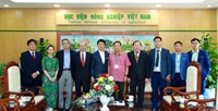 Hạ nghị sĩ quốc hội Yoichiro Aoyagi cùng đoàn đại biểu Nhật Bản đến thăm và làm việc tại Học Viện Nông nghiệp Việt Nam