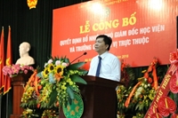 Announcement ceremony on the decision to nominate vice-presidents of Vietnam National University of Agriculture and the heads of subordinate units