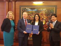 Awarding ceremony of the Grant Agreement for VIBE project funded by the Irish Embassy to Vietnam National University of Agriculture