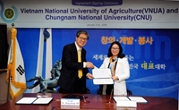 Receiving a University Degree from Chungnam National University, Korea at Vietnam National University of Agriculture