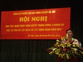 Hội nghị học tập, quán triệt Nghị quyết Trung ương 4 khóa XI “Một số vấn đề cấp bách về xây dựng Đảng hiện nay”