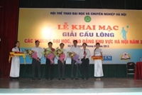 Khai mạc giải cầu lông các trường Đại học, Cao đẳng khu vực Hà Nội năm 2012