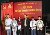 Hội nghị nghiệm thu đề tài sinh viên nghiên cứu khoa học năm 2012 khoa Kinh tế và PTNT