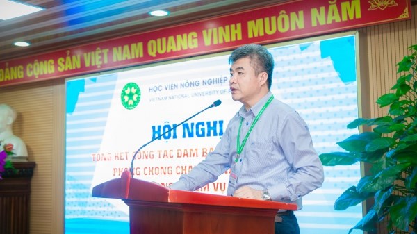 Phó giám đốc Học viện Phạm Văn Cường phát biểu tại hội nghị