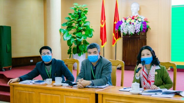 GS.TS. Nguyễn Thị Lan – Bí thư Đảng ủy, Giám đốc Học viện phát biểu tại Hội nghị