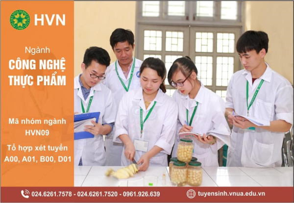 Thông tin tuyển sinh ngành Công nghệ thực phẩm của Học viện Nông nghiệp Việt Nam