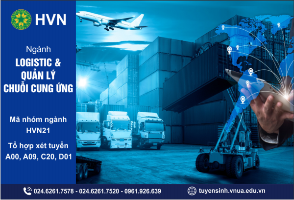 Năm 2020, Học viện Nông nghiệp Việt Nam tuyển sinh khóa đầu tiên về Logistics.