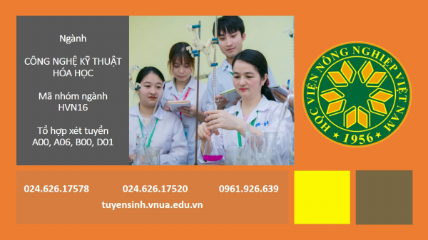 Thông tin tuyển sinh ngành Công nghệ kỹ thuật hóa học.