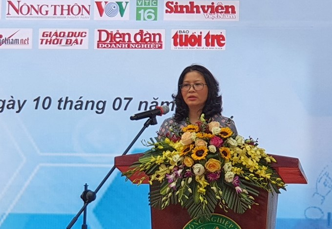GS.TS Nguyễn Thị Lan - Giám đốc Học viện Nông nghiệp Việt Nam phát biểu khai mạc