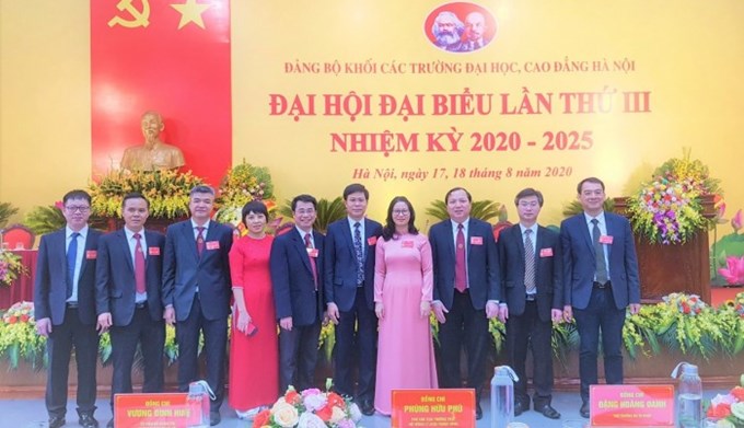 Đoàn đại biểu Học viện Nông nghiệp Việt Nam tham dự Đại hội Đảng bộ Khối các trường ĐH, CĐ Hà Nội lần thứ III, nhiệm kỳ 2020-2025