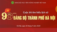 Đảng uỷ Học viện Nông nghiệp Việt Nam tổ chức cuộc thi “Tìm hiểu lịch sử 90 năm Đảng bộ Thành phố Hà Nội”