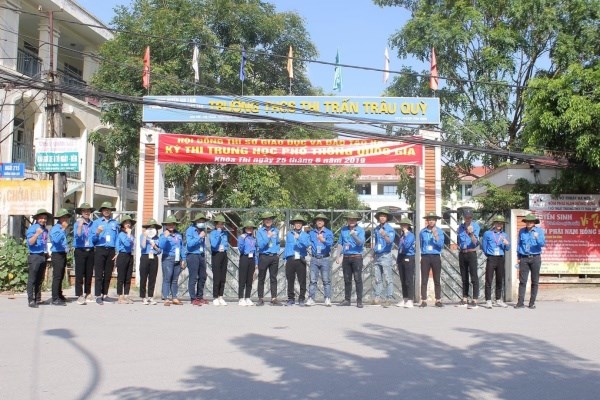 Hình ảnh sinh viên Học viện tham gia tiếp sức mùa thi năm 2019