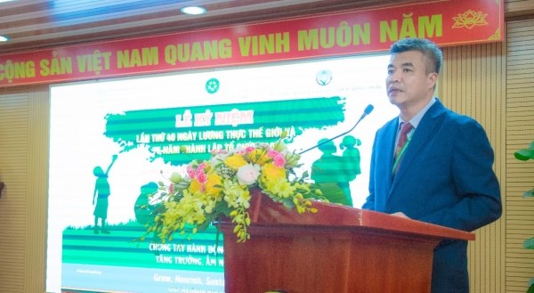 GS.TS. Phạm Văn Cường - Phó Bí thư Đảng ủy, Phó Giám đốc Học viện Nông nghiệp Việt Nam bày tỏ vui mừng khi cùng với Tổ chức FAO tổ chức Lễ kỷ niệm ngày Lương thực Thế giới 2020 và 75 năm thành lập FAO