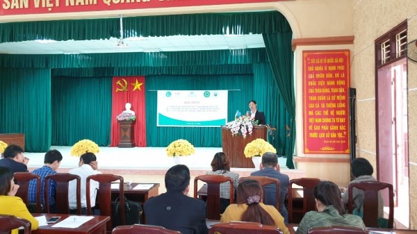 PGS.TS. Phạm Văn Hùng – Trưởng nhóm nghiên cứu của Học viện Nông nghiệp Việt Nam phát biểu chào mừng hội thảo