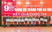 Hội nghị tổng kết công tác Đảng năm 2020 và trao giải thưởng cuộc thi “Tìm hiểu lịch sử 90 năm Đảng bộ Thành phố Hà Nội”