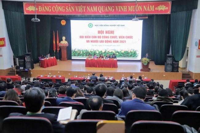 Hội nghị đại biểu cán bộ, công chức, viên chức và người lao động Học viện Nông nghiệp Việt Nam năm 2021