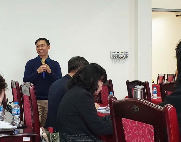TS. Chu Anh Tiệp – Trưởng Bộ môn Canh tác học chia sẻ với các thành viên dự án