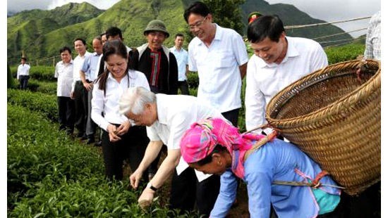 Tổng Bí thư Nguyễn Phú Trọng thăm đồng bào dân tộc tỉnh Lai Châu