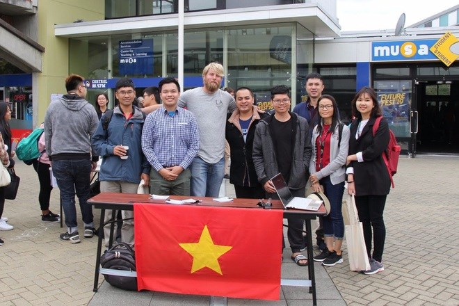 Hội sinh viên Việt Nam trong Club Day tại trường ĐH Massey năm 2019.