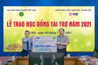 MB Bank trao 200 triệu đồng học bổng cho sinh viên Học viện Nông nghiệp Việt Nam