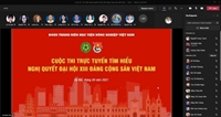 Đoàn viên, thanh niên Học viện Nông nghiệp Việt Nam tích cực tham gia cuộc thi trực tuyến Tìm hiểu Nghị quyết Đại hội XIII Đảng Cộng sản Việt Nam