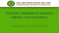 Một số vấn đề thường gặp của sinh viên khi học môn viết 3 và giải pháp