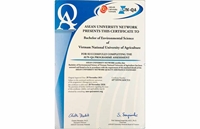 Chương trình đào tạo đại học ngành Khoa học Môi trường đạt chứng nhận kiểm định của mạng lưới các trường đại học Đông Nam Á AUN-QA