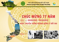Chúc mừng 77 năm Ngày Truyền thống ngành Quản lý Đất đai Việt Nam 03 10 1945 - 03 10 2022