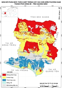 Ứng dụng công nghệ GIS và phân tích không gian đa chỉ tiêu SMCE đánh giá thích hợp đất đai cho cây vải chín sớm Phương Nam tại Thành phố Uông Bí, tỉnh Quảng Ninh
