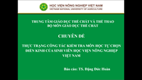 Seminar Xây dựng đề án phát triển Câu lạc bộ ngoại khóa và đánh giá thực trạng công tác kiểm tra môn học tự chọn Điền kinh cho sinh viên Học viện Nông nghiệp Việt Nam