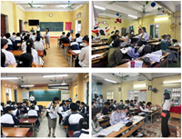 Tổ chức tư vấn hướng nghiệp cho học sinh khối 12 tại huyện Nam Sách và Thị xã Kinh Môn, tỉnh Hải Dương