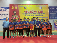 Đội tuyển Bóng bàn cán bộ, sinh viên Học viện Nông nghiệp Việt Nam tham gia giải đấu tại Trường Đại học Sư phạm TDTT Hà Nội