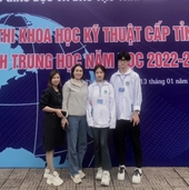 Học sinh trường THPT Diêm Điền, huyện Thái Thụy, tỉnh Thái Bình đạt giải khuyến khích cuộc thi “Ý tưởng khoa học, khởi nghiệp trong học sinh THPT”