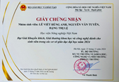 Sinh viên khoa Tài nguyên và Môi trường đạt giải thưởng Khoa học và Công nghệ của Bộ Giáo dục và Đào tạo