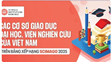 Các cơ sở giáo dục đại đăng nhập dafabet, viện nghiên cứu của Việt Nam trên bảng xếp hạng SCImago 2025