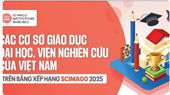 Các cơ sở giáo dục đại học, viện nghiên cứu của Việt Nam trên bảng xếp hạng SCImago 2025