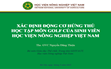 Chuyên đề xác định động cơ hứng thú học tập môn golf của sinh viên Học viện Nông nghiệp Việt Nam