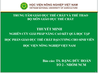 Công tác nghiên cứu khoa học tại Trung tâm Giáo dục Thể chất và Thể thao tháng 11 năm 2025