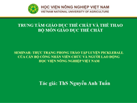 Báo cáo chuyên đề tháng 2 năm 2026 nhóm nghiên cứu mạnh Trung tâm Giáo dục thể chất và Thể thao