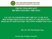 Yếu tố ảnh hưởng đến thể lực đội tuyển bóng đá nữ sinh viên Học viện Nông nghiệp Việt Nam