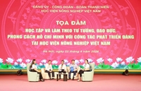 Tọa đàm “Học tập và làm theo tư tưởng, đạo đức, phong cách Hồ Chí Minh với công tác phát triển Đảng tại Học viện Nông nghiệp Việt Nam”