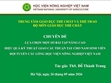 Nhóm nghiên cứu mạnh tại Trung tâm Giáo dục thể chất và Thể thao tổ chức báo cáo chuyên đề khoa học