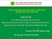 Nhóm nghiên cứu mạnh tại Trung tâm Giáo dục thể chất và Thể thao tổ chức báo cáo chuyên đề khoa học