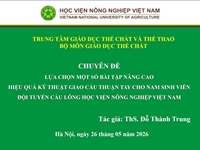 Nhóm nghiên cứu mạnh tại Trung tâm Giáo dục thể chất và Thể thao tổ chức báo cáo chuyên đề khoa học
